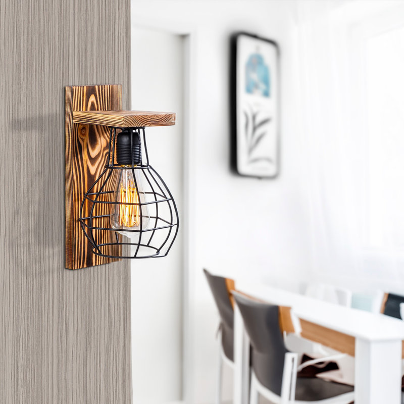 Applique murale en bois 1 lumière