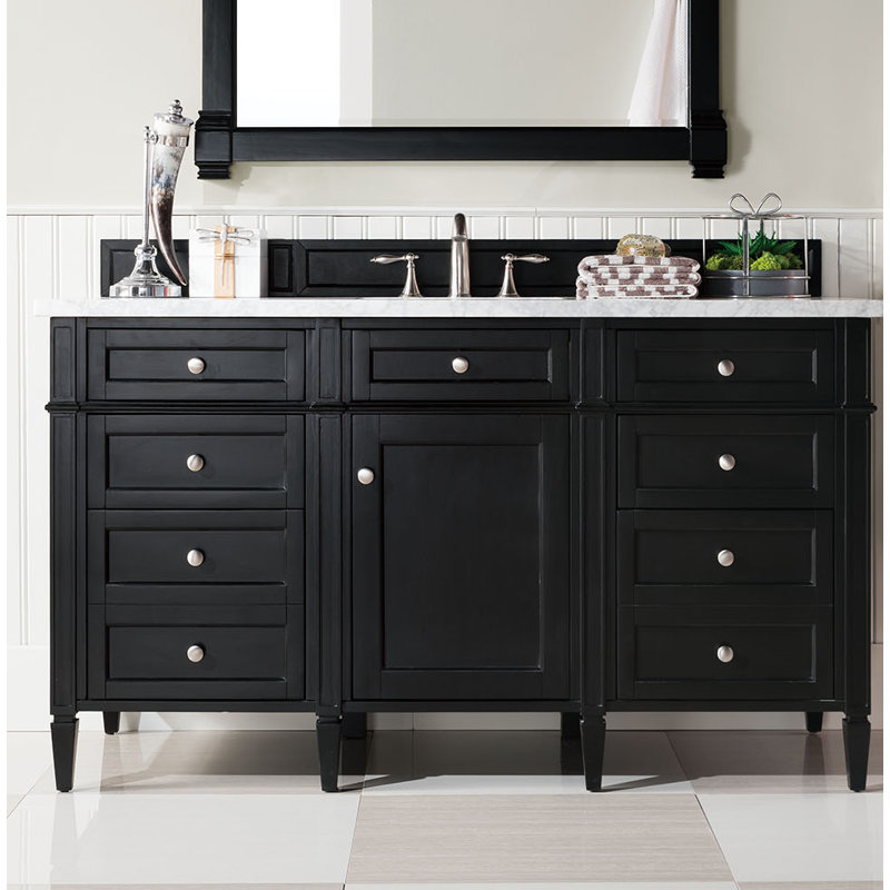 Brittany 60'' W Single Bathroom Vanity Base, Saddle Brown