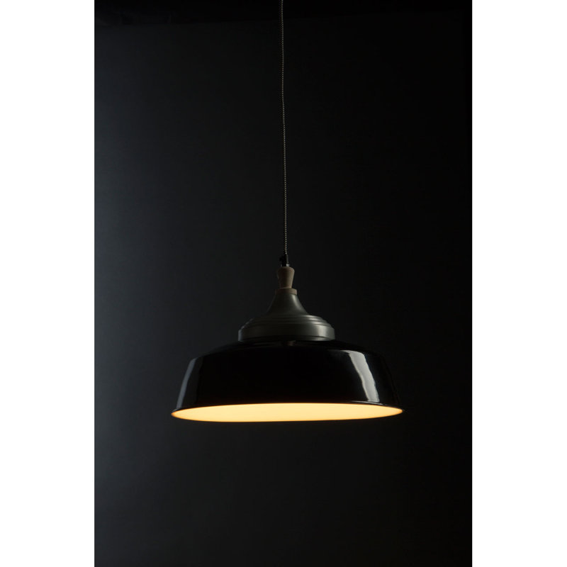 Finn 1 - Light Bowl Pendant, Black, Large