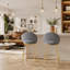 Tabourets de bar Celano en métal rembourrés, ensemble de 2, luxueux et confortables-1473998982