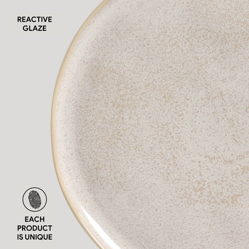 Assiette plate en grès de 11,42 po Latte Commercial
