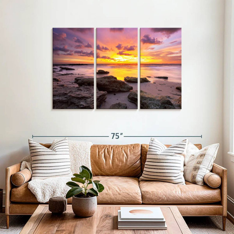 Coucher de soleil à couper le souffle, H 36 po x l 57 po