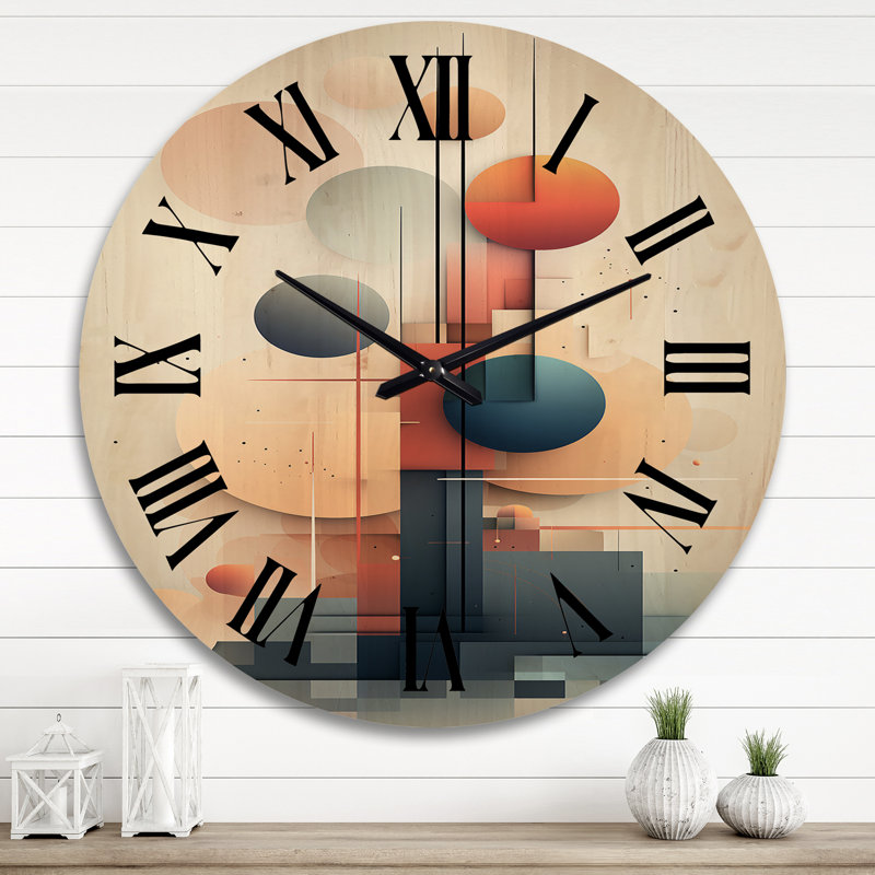 Horloge murale en bois surdimensionnée, Très grand