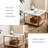 Modern Minimalist Oak Square Sintered Stone Mobile Side Table