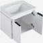 Ensemble de meuble-lavabo à portes de 48 pouces avec lavabo et deux petites tablettes de rangement