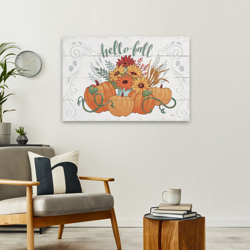 Fall Fun I - Autumn Bouquets Fall Florals Art, H 24 po x l 36 po