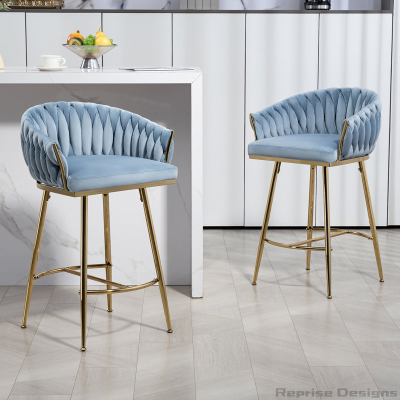 Tabouret de comptoir Cairo, Bleu