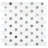 Rockwall Linear Random Size Marble Mosaic Tile in White/Blue