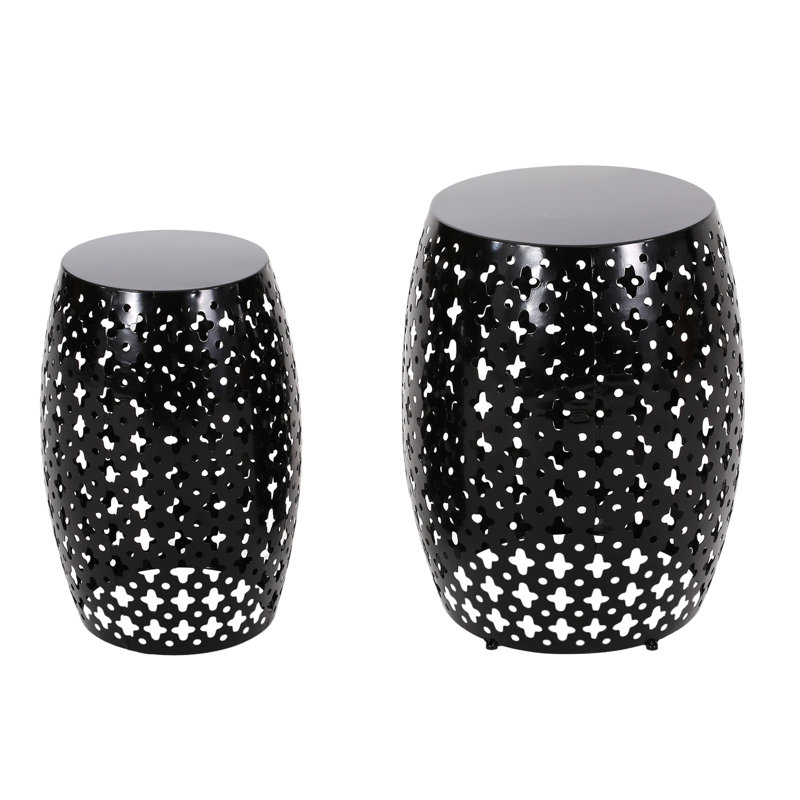 Ensemble de tables de bout Oweta, Noir