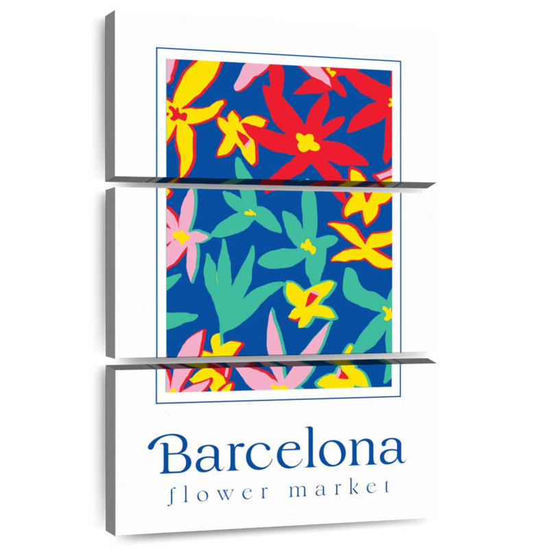 Affiche du marché aux fleurs Harnek Barcelona, H 32 po x l 20 po