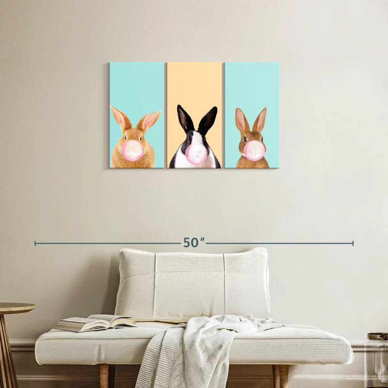 Brampt Funny Bunnies, 20" H x 33" W