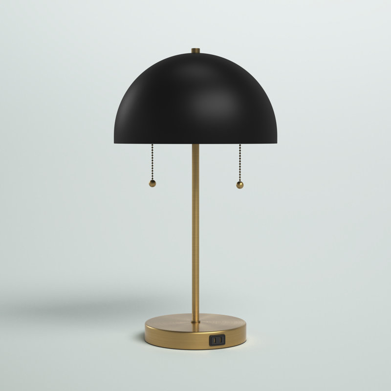 Amanda Metal Table Lamp, Painted Black