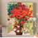 'Red Poppies and Daisies' by Vincent Van Gogh, Red Flowers in Jar Fine Art Gallery Canvas Print