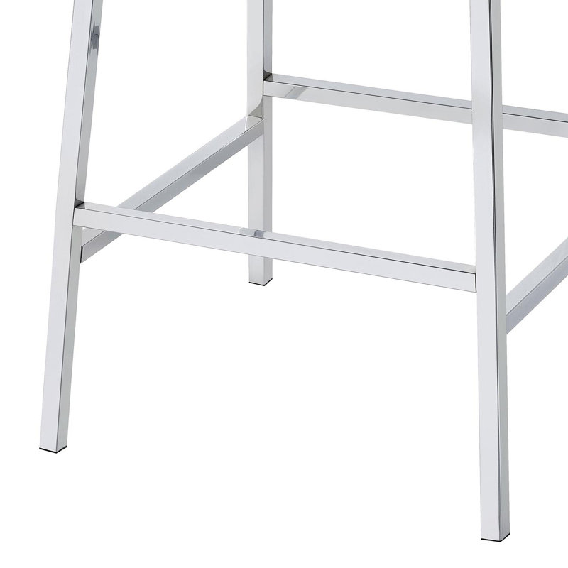 Tabouret de bar en acrylique sans dossier chromé (ensemble de 2)