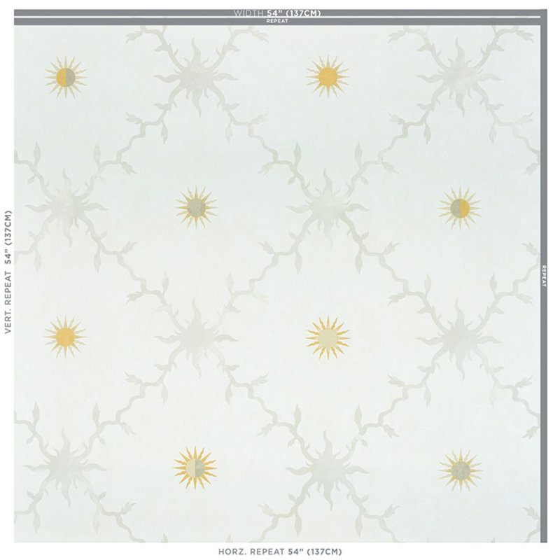Papier peint à motif de treillis Palladio, Neutre