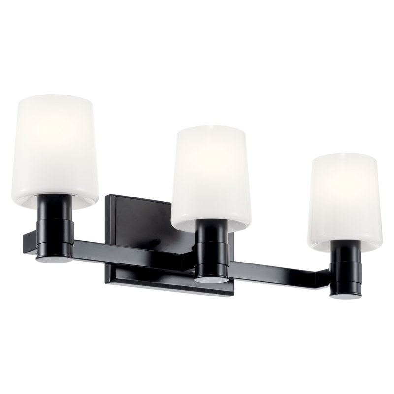 Éclairage pour meuble-lavabo 3 lumières Keison, Noir