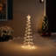 Décoration de Noël d'extérieur en forme de cône en spirale de 4 pi avec lumières claires