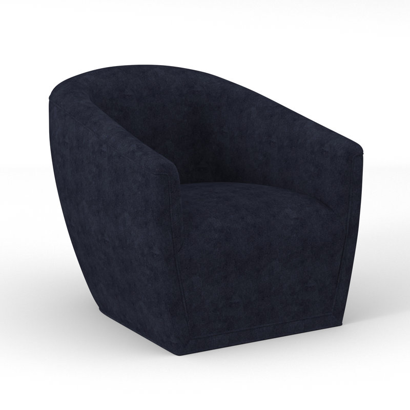 Chaise pivotante Jasper, Mélange de polyester ébène Margaret