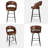Upholstered Bar Stool with Nailhead Trim-2117358996