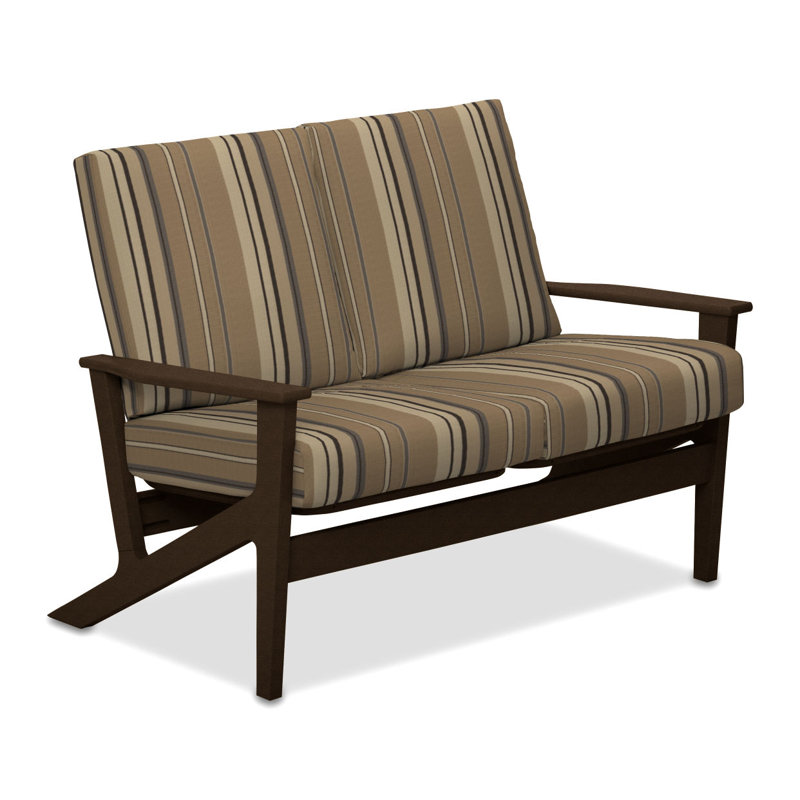Chrisa 51.5'' Wide Loveseat with Cushions, Denmark, Textured Kona