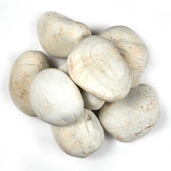 Porcelain White Pebbles | Garden & Potted Plants | 20 lbs, 1/4 inch