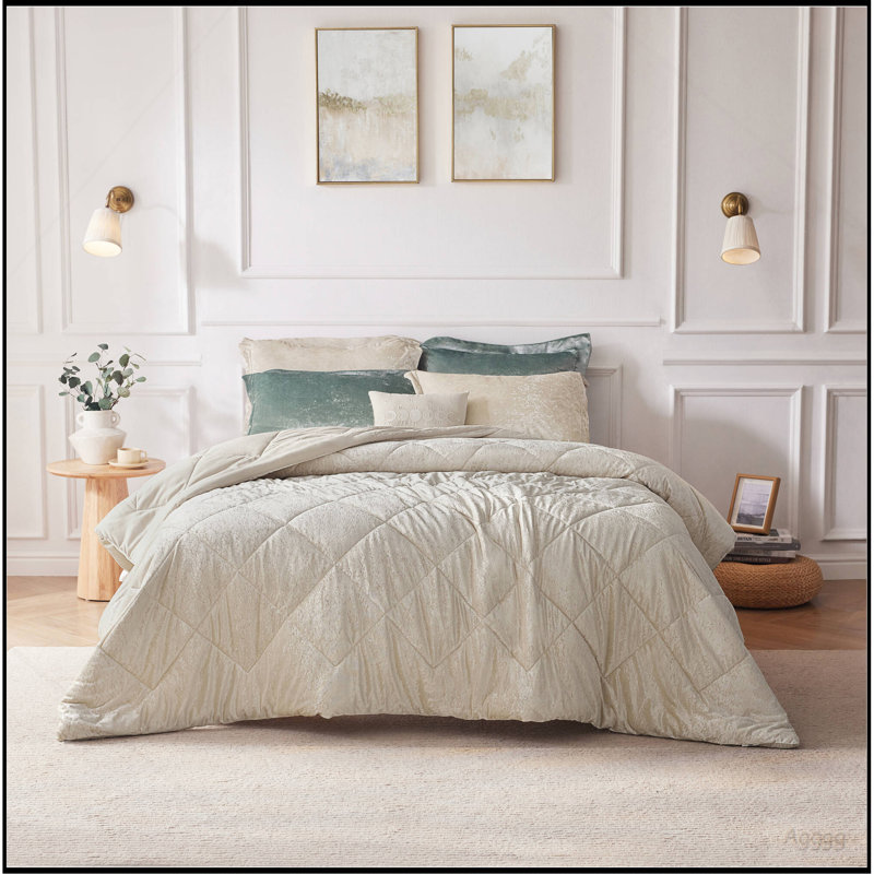 Ensemble de housse de couette en velours 3 pièces PCS simple / simple TG