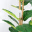 Arbre de figuier artificiel de 5,2 pi 5,2 pi avec pot blanc décoratif, plante d'intérieur fausse touche réelle pour la décoration de coin de bureau à domicile, 1pc / ensemble
