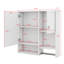 Pharmacie de salle de bain avec miroir 29 po x 28 po, armoire de rangement murale avec porte, tablette réglable et barre à serviettes-1380723680