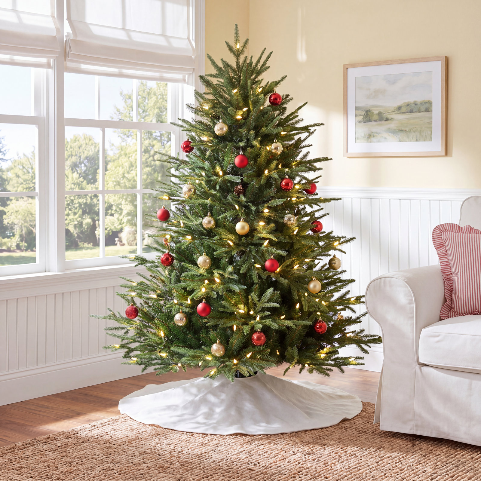 Pre-Lit Fraser Fir Christmas Tree, 4.5' H