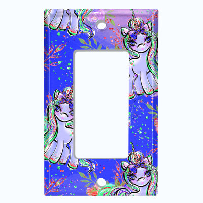 Plaque murale berçante à 1 bande Fantasy Unicorns