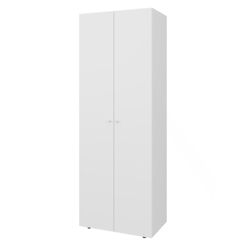 Armoire H 66,9 po, 2 portes, 2 tablettes, blanc - Chambre, Blanc