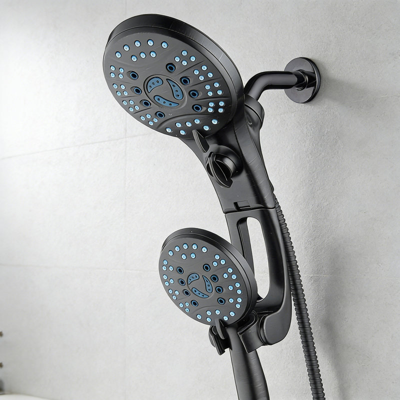 6-Setting 6" Shower Head, 8-Setting 5-Zone Hand Shower ,6 Ft Hose, 1.8 Gallons Per Minute, Oil Rubbed Bronze