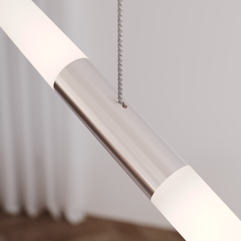 Ballet 13 - Light LED Chandelier, Bright Satin Aluminum
