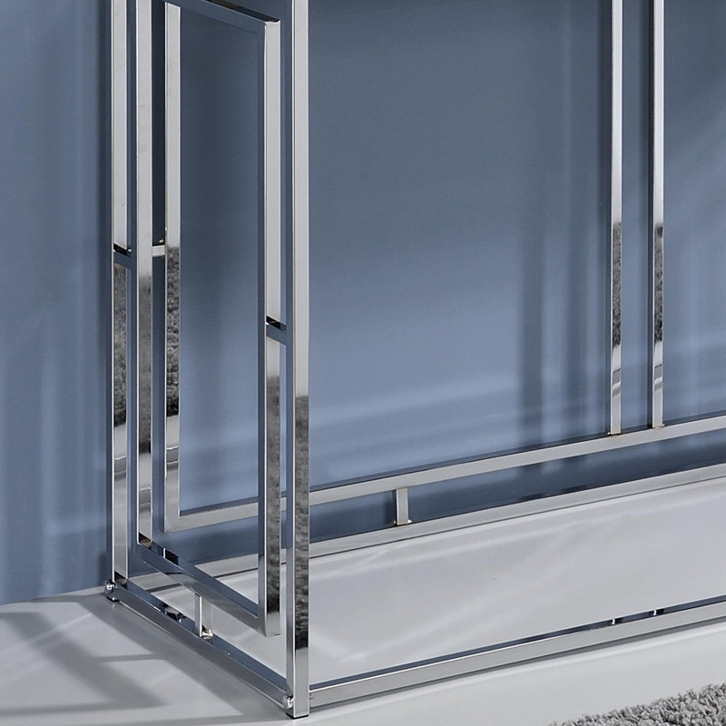 Lindzey 47.25 " W Console Table, Chrome
