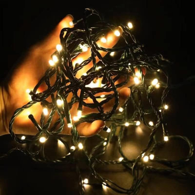 Guirlande lumineuse extérieure blanc chaud 12 V, guirlande d'éclairage paysager basse tension pour Noël, décorations de fêtes, mariages et événements.