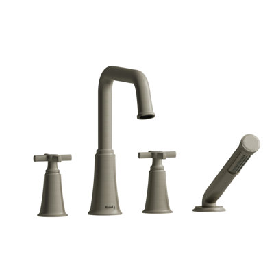 Momenti 4-Hole Deck Mount Tub Filler with U-Spout