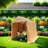 7X8 Ft Outdoor Garage Kit For Bike - , Waterproof, , Snow With Button Connection Design Heavy Duty Storage Tent , Snow, Reinforced Ground Tube And Pegs Wind Ropes