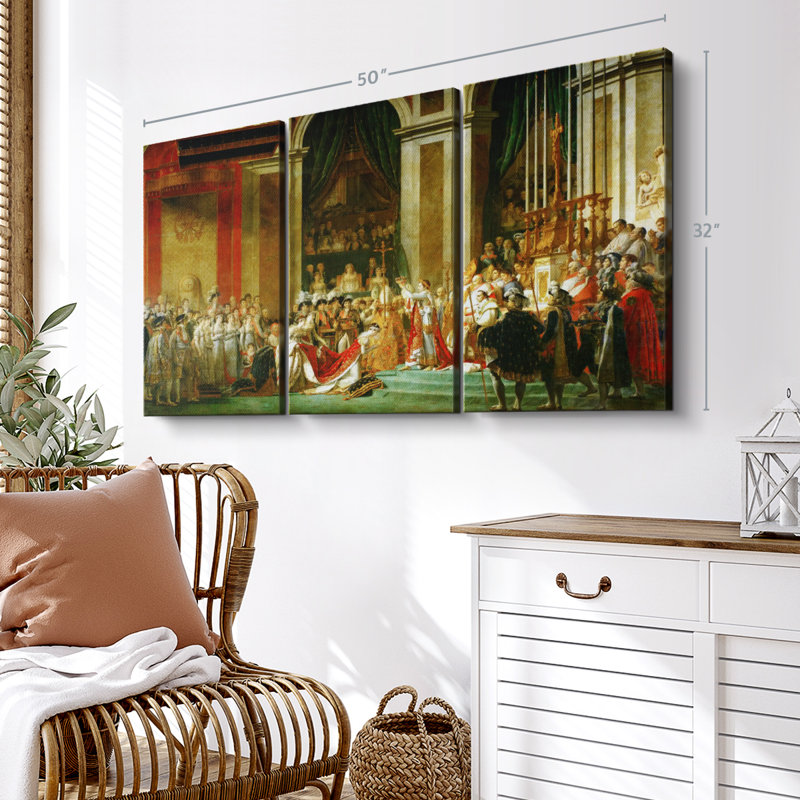 "Le couronnement de Napoléon" sur toile, H 32 po x l 50 po