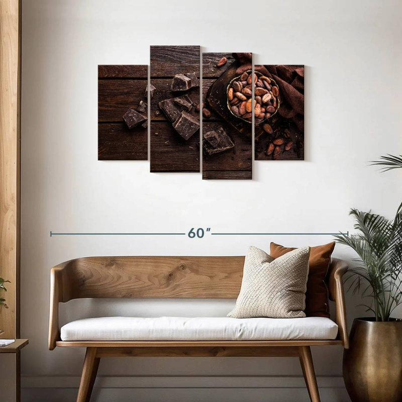 Chocolat et fève de cacao Yarlin, H 27 po x l 43 po