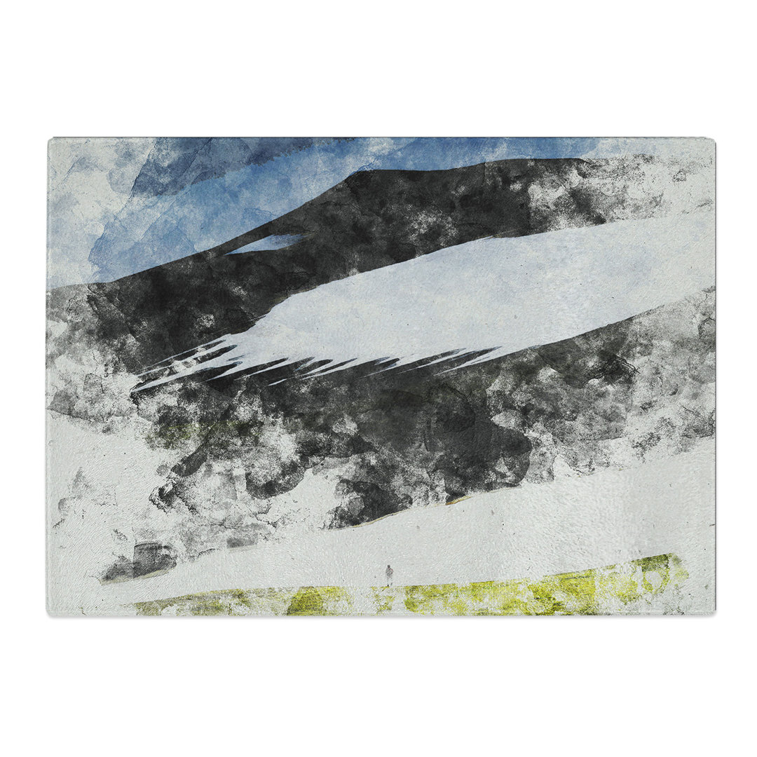 Beneath the Mountains of Iceland Watercolour Chopping Board