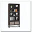 Organisateur de bibliothèque 70,87 "à 5 niveaux en bois de santal pour salon, bureau