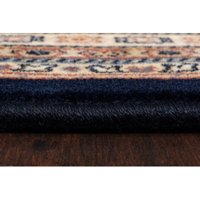 Tapis brun/noir en laine wheeler Cirro
