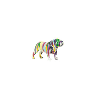 Figurine bouledogue graffiti