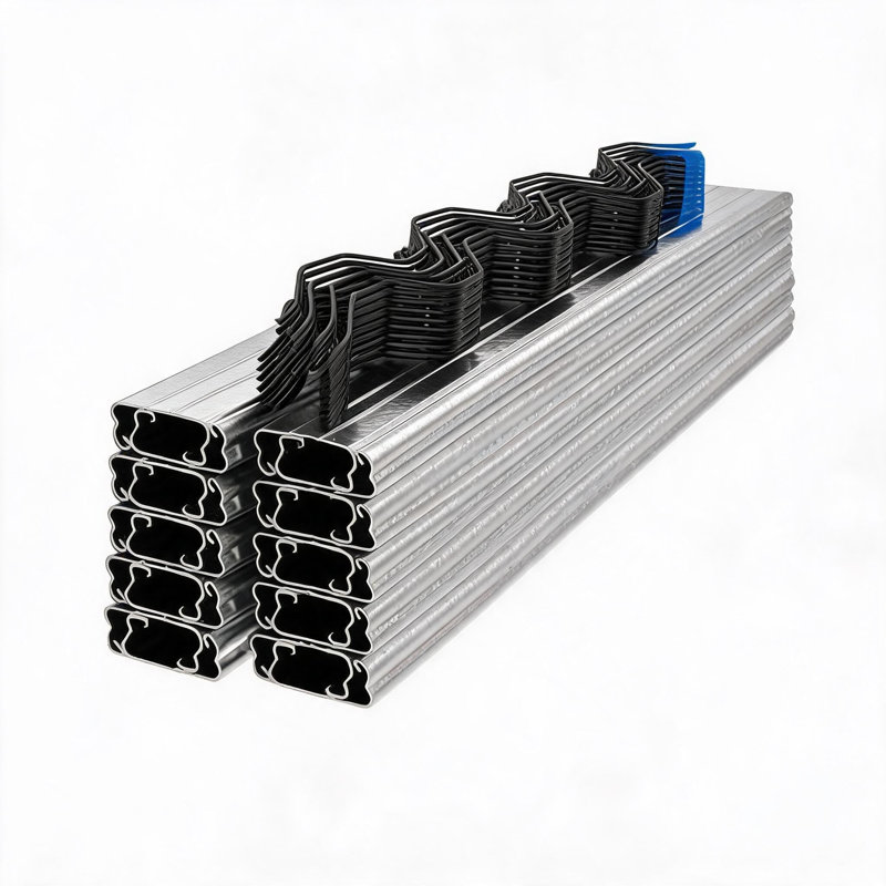 40 m Greenhouse Lock Channel & Wiggle Wire Kit – 20-Pack 2 m Heavy Duty Galvanized Steel U-Channels & PVC-Coated Spring Wires for Polytunnel Cover, Shade Cloth & Netting