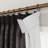 TWOPAGES Unlined Floral Curtain Printed Faux Linen Pinch Pleat Curtain-118032906-118032904