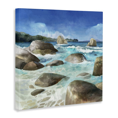 Low Tide Rocks on Shore Canvas, design by Mauro Devereaux