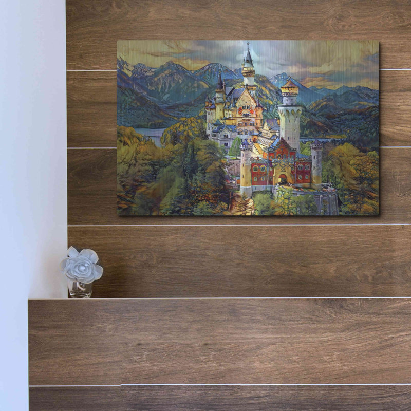 Baviera Fussen, Allemagne, château de Neuschwanstein par Nathan Larson - impression sans cadre sur métal