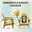 Ensemble de 2 chaises Adirondack en plastique PEHD résistant aux intempéries Devito (ensemble de 2)-965018950-943192971