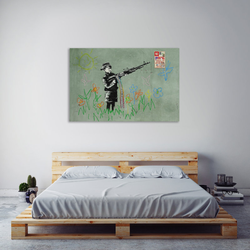 « child fille », reproduction d’impression sur toile tendue, H 28 po x l 42 po x P 1,5 po