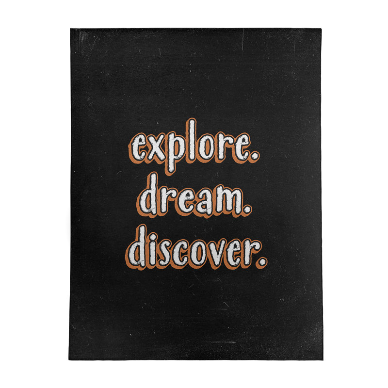 Tapis en poly-chenille style tableau noir look rêve discover, Rectangle 5 pi x 7 pi